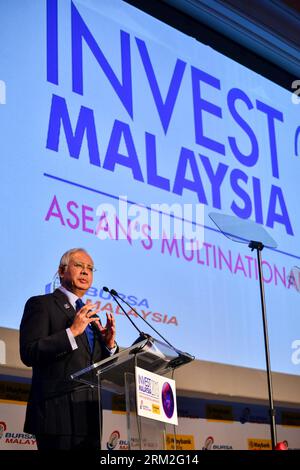 Bildnummer: 59821331  Datum: 13.06.2013  Copyright: imago/Xinhua (130613) -- KUALA LUMPUR, June 13, 2013 (Xinhua) -- Malaysia s Prime Minister Najib Razak addresses the Invest Malaysia 2013 conference in Kuala Lumpur, Malaysia, June 13, 2013. The two-day conference kicked off here on Thursday. (Xinhua/Chong Voon Chung) (lyx) MALAYSIA-KUALA LUMPUR-INVEST MALAYSIA 2013 PUBLICATIONxNOTxINxCHN people xas x0x 2013 hoch      59821331 Date 13 06 2013 Copyright Imago XINHUA  Kuala Lumpur June 13 2013 XINHUA Malaysia S Prime Ministers Najib Razak addresses The Invest Malaysia 2013 Conference in Kuala L Stock Photo