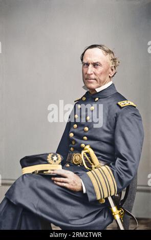 David Glasgow Farragut. ca. 1860-70 Foto Stock