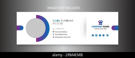 Design modello piè di pagina e-mail per promozioni aziendali Illustrazione Vettoriale