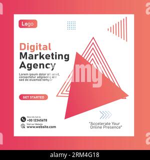 creazione di modelli di social media per agenzie di marketing digitale e esperti Illustrazione Vettoriale