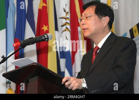 Bildnummer: 60458799 Datum: 09.09.2013 Copyright: imago/Xinhua (130910) -- SAN JOSE, 10 settembre 2013 (Xinhua) -- Xie Yuan, Vice Presidente dell'Associazione Popolare Cinese per l'amicizia con i Paesi stranieri, tiene un discorso durante la cerimonia di apertura del 4° Forum dell'amicizia tra la Cina, l'America Latina e i Caraibi, a San Jose, Costa Rica, 9 settembre 2013. (Xinhua/Kent Gilbert) COSTA RICA-SAN JOSE-CINA-POLITICA-AMICIZIA ASSOCIAZIONE PUBLICATIONxNOTxINxCHN People Politik x0x xkg 2013 quer 60458799 Data 09 09 2013 Copyright Imago XINHUA San Jose 10 settembre 2013 XINHUA Xi Foto Stock