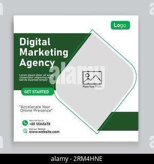 creazione di modelli di social media per agenzie di marketing digitale e esperti Illustrazione Vettoriale