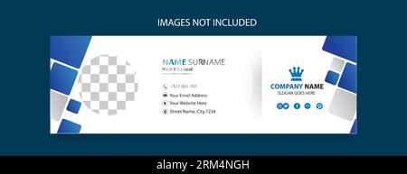 Design modello piè di pagina e-mail per promozioni aziendali Illustrazione Vettoriale