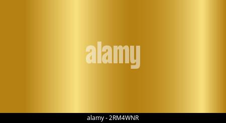 Sfondo con trama in lamina d'oro. Gradiente metallico oro chiaro astratto Illustrazione Vettoriale