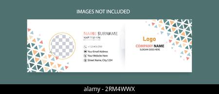 Design modello piè di pagina e-mail per promozioni aziendali Illustrazione Vettoriale