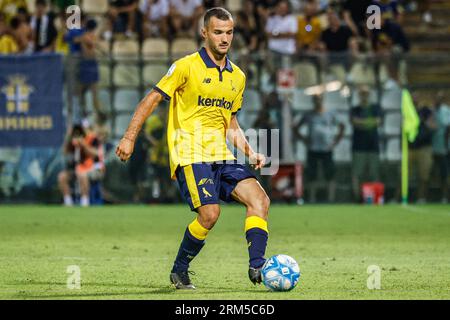 Modena, Italia. 26 agosto 2023. Matteo Cotali (Modena) durante il Modena FC vs Ascoli calcio, partita di serie B a Modena, Italia, agosto 26 2023 crediti: Agenzia fotografica indipendente/Alamy Live News Foto Stock