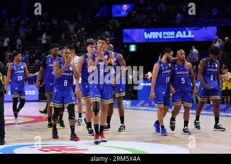 Okinawa Arena, Okinawa, Giappone. 26 agosto 2023. Venezuela team Group, 26 AGOSTO 2023 - pallacanestro : Coppa del mondo di pallacanestro FIBA 2023 1° turno gruppo F partita tra Slovenia - Venezuela all'Okinawa Arena, Okinawa, Giappone. Crediti: YUTAKA/AFLO SPORT/Alamy Live News Foto Stock