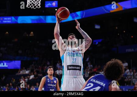 Okinawa Arena, Okinawa, Giappone. 26 agosto 2023. Ziga Dimec (SLO), 26 AGOSTO 2023 - Basket : FIBA Basketball World Cup 2023 1° turno gruppo F partita tra Slovenia - Venezuela all'Okinawa Arena, Okinawa, Giappone. Crediti: YUTAKA/AFLO SPORT/Alamy Live News Foto Stock