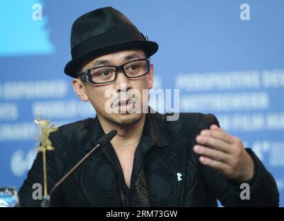 (140212) -- BERLINO, 12 febbraio 2014 (Xinhua) -- Wang Xuebing partecipa a una conferenza stampa per promuovere il film Black Coal, Thin Ice al 64° Berlinale International Film Festival a Berlino, in Germania, il 12 febbraio 2014. (Xinhua/Zhang fan) GERMANIA-BERLINO-BERLINALE- CARBONE NERO, THIN ICE - PREMIERE PUBLICATIONxNOTxINxCHN Berlino 12 febbraio 2014 XINHUA Wang partecipa a una conferenza stampa per promuovere il film Black Coal Thin ICE al 64° Berlinale International Film Festival a Berlino Germania IL 12 febbraio 2014 XINHUA Zhang Supporter Germania Berlin Berlinale Black Coal Thin ICE Premiere PUBLICATIONxNOTxINxCHN Foto Stock