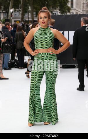 Londra, Regno Unito. 12 settembre 2018. Tallia Storm partecipa alla prima mondiale di "King of Thieves" al Vue West End di Londra. Credito: SOPA Images Limited/Alamy Live News Foto Stock