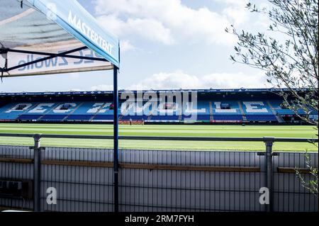 ZWOLLE - Panoramica stadio MAC3Park PEC Zwolle durante la partita di campionato olandese tra PEC Zwolle e FC Utrecht allo stadio MAC3Park il 27 agosto 2023 a Zwolle, Paesi Bassi. ANP COR LASKER Foto Stock