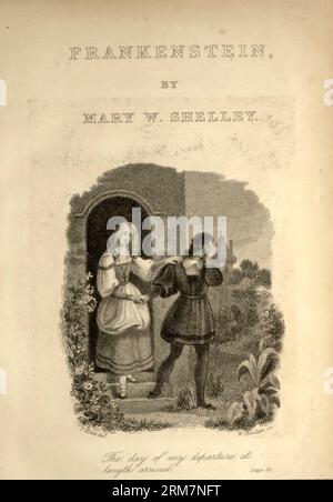 Tratto dal libro Frankenstein, Or, The Modern Prometheus (1831) di Shelley, Mary Wollstonecraft Foto Stock