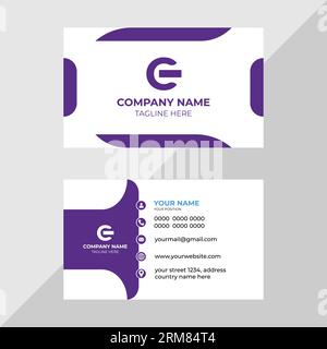 modello professionale di biglietti da visita, moderno e semplice Illustrazione Vettoriale