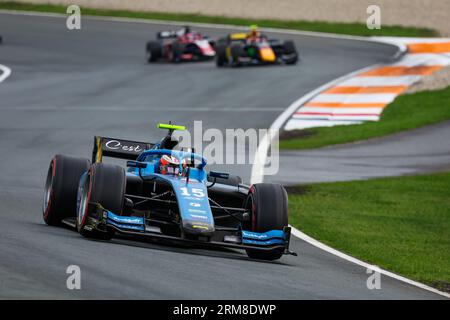 15 CORDEEL Amaury (bel), UNI-Virtuosi Racing, Dallara F2, azione durante l'undicesima prova del Campionato FIA di Formula 2 2023 dal 25 al 28 agosto 2023 sul circuito di Zandvoort, a Zandvoort, Paesi Bassi - foto Florent Gooden / DPPI Credit: DPPI Media/Alamy Live News Foto Stock