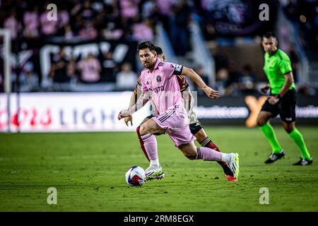 Lionel messi in azione - Inter Miami CF V Atlanta Utd, League Cup,7-25-23, ft Lauderdale, Florida, foto:Chris Arjoon/Credit Foto Stock