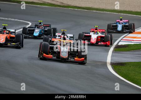 22 VERSCHOOR Richard (nld), Van Amersfoort Racing, Dallara F2, azione durante l'undicesima prova del Campionato FIA di Formula 2 2023 dal 25 al 28 agosto 2023 sul circuito Zandvoort, a Zandvoort, Paesi Bassi Foto Stock