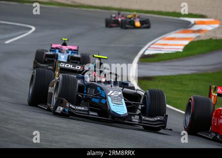 12 LECLERC Arthur (mco), DAMS, Dallara F2, azione durante l'undicesima prova del Campionato FIA di Formula 2 2023 dal 25 al 28 agosto 2023 sul circuito di Zandvoort, a Zandvoort, Paesi Bassi Foto Stock
