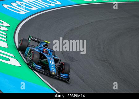 15 CORDEEL Amaury (bel), UNI-Virtuosi Racing, Dallara F2, azione durante l'undicesima prova del Campionato FIA di Formula 2 2023 dal 25 al 28 agosto 2023 sul circuito di Zandvoort, a Zandvoort, Paesi Bassi Foto Stock