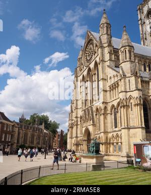 York Minster, aspetto meridionale Foto Stock