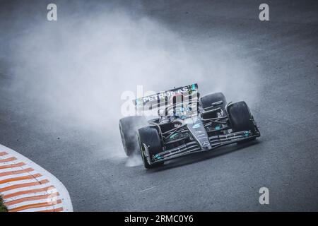 Zandvoort, Paesi Bassi 27/08/2023, 63 RUSSELL George (gbr), Mercedes AMG F1 Team W14, azione durante il Gran Premio olandese di Formula 1 2023 Heineken, tredicesima prova del Campionato Mondiale di Formula 1 2023 dal 25 al 28 agosto 2023 sul circuito di Zandvoort, a Zandvoort, Paesi Bassi Foto Stock