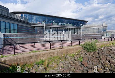 Greenock, Scozia, Regno Unito, 8 luglio 2023, edificio del New Ocean Terminal per servire come porto crocieristico per Glasgow e la Scozia Occidentale Foto Stock