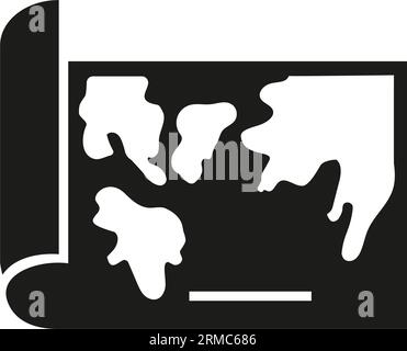 Icona semplice della mappa del mondo Illustrazione Vettoriale