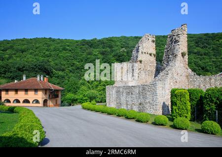 Ruins of the Serbian Orthodox Ravanica Monastery (established in 1375-1377) in Senje, Serbia Stock Photo