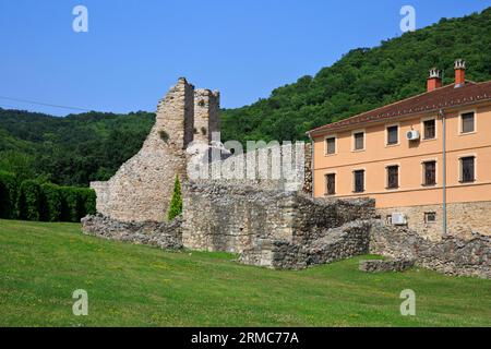 Ruins of the Serbian Orthodox Ravanica Monastery (established in 1375-1377) in Senje, Serbia Stock Photo