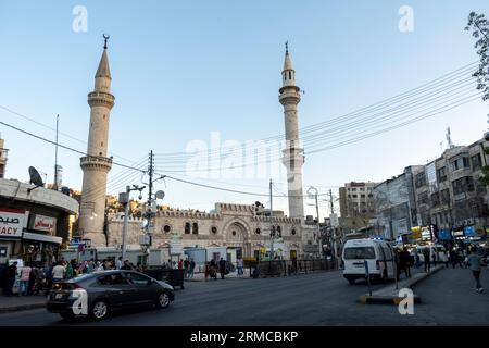 Grande moschea Husseini Amman Giordania. Jabal al-Weibdeh Foto Stock