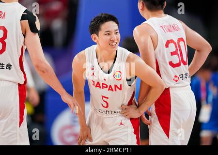 Yuki Kawamura (JPN), AGOSTO 27 2023 - Basket : FIBA Basketball World Cup 1st Round match tra il Giappone 98-88 Finlandia all'Okinawa Arena durante la FIBA Basketball World Cup 2023 a Okinawa, Giappone. Credito: SportsPressJP/AFLO/Alamy Live News Foto Stock