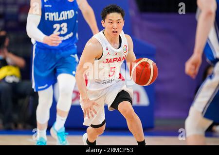 Yuki Kawamura (JPN), AGOSTO 27 2023 - Basket : FIBA Basketball World Cup 1st Round match tra il Giappone 98-88 Finlandia all'Okinawa Arena durante la FIBA Basketball World Cup 2023 a Okinawa, Giappone. Credito: SportsPressJP/AFLO/Alamy Live News Foto Stock