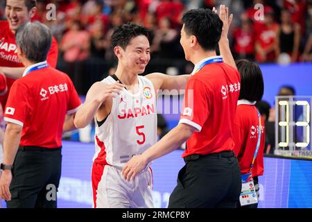 Yuki Kawamura (JPN), AGOSTO 27 2023 - Basket : FIBA Basketball World Cup 1st Round match tra il Giappone 98-88 Finlandia all'Okinawa Arena durante la FIBA Basketball World Cup 2023 a Okinawa, Giappone. Credito: SportsPressJP/AFLO/Alamy Live News Foto Stock