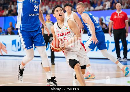 Yuki Kawamura (JPN), AGOSTO 27 2023 - Basket : FIBA Basketball World Cup 1st Round match tra il Giappone 98-88 Finlandia all'Okinawa Arena durante la FIBA Basketball World Cup 2023 a Okinawa, Giappone. Credito: SportsPressJP/AFLO/Alamy Live News Foto Stock
