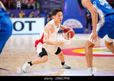 Yuki Kawamura (JPN), AGOSTO 27 2023 - Basket : FIBA Basketball World Cup 1st Round match tra il Giappone 98-88 Finlandia all'Okinawa Arena durante la FIBA Basketball World Cup 2023 a Okinawa, Giappone. Credito: SportsPressJP/AFLO/Alamy Live News Foto Stock