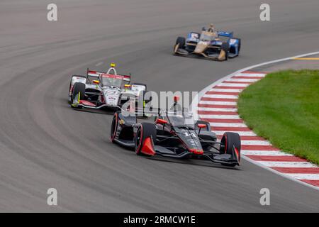 Madison, Illinois, USA. 27 agosto 2023. Il World Wide Technology Raceway ospita la INDYCAR Series per il Bommarito Automotive Group 500 a Madison, Illinois. (Immagine di credito: © Walter G Arce Sr Grindstone medi/ASP) SOLO USO EDITORIALE! Non per USO commerciale! Foto Stock