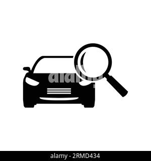 Cerca l'icona di un'auto Illustrazione Vettoriale