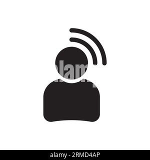 vettore icona influencer. Segno di stile lineare per concetto mobile e web design. illustrazione del simbolo dell'influencer. Grafica vettoriale pixel - vettoriale. Illustrazione Vettoriale