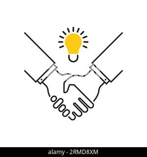lancetta sottile con icona a lampadina astratta. trend con profilo semplice moderna efficacia della corsa elemento di design grafico logotipo aziendale isolato su bianco. Illustrazione Vettoriale