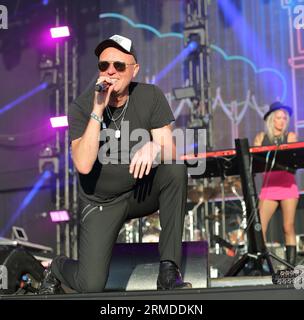 Henley-on-Thames, Regno Unito. 20 agosto 2023. Glenn Gregory of Heaven 17 al secondo giorno del Rewind South 80s Music Festival 2023. Foto Stock