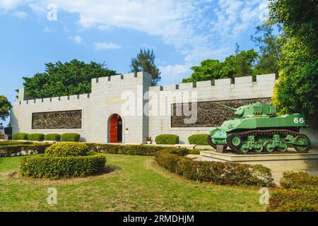 2 marzo 2019: Il Guningtou Battle Museum, situato nell'area di Kuningtou nella contea di kinmen, Taiwan, è stato costruito nel 1984 dai populisti militari e civili locali Foto Stock