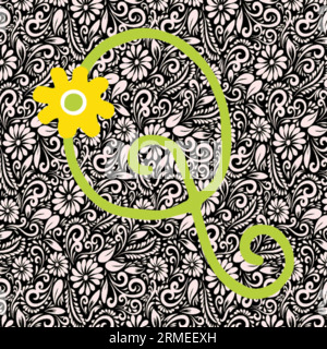 Lettera alfabetica Q, disegno lettera alfabetica, illustrazione lettera alfabetica, ultima immagine, illustrazione lettere, vettore alfabetico, vettore font Illustrazione Vettoriale