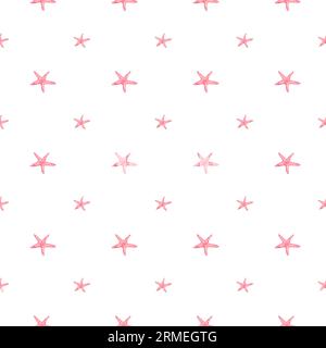 motivo senza cuciture stelle marine. modello minimalista per tessuti per bambini Foto Stock