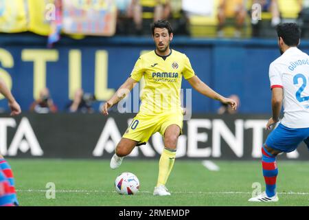 Vila-Real, Spagna. 27 agosto 2023. Dani Parejo (Villarreal) calcio/calcio : spagnolo 'LaLiga EA Sports' partita tra Villarreal CF 3-4 FC Barcelona presso l'Estadio de la ceramica di Vila-Real, Spagna. Crediti: Mutsu Kawamori/AFLO/Alamy Live News Foto Stock