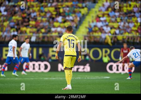 Villareal, Spagna. 27 agosto 2023. Jose Luis Morales del Villarreal CF visto durante la Liga EA Sport Regular Season Round 3 tra il Villareal CF e il FC Barcelona allo Stadio ceramica. Villareal CF 3 : 4 FC Barcelona. (Foto di Germán Vidal/SOPA Images/Sipa USA) credito: SIPA USA/Alamy Live News Foto Stock