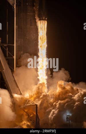 SpaceX Falcon 9 Crew-7 Liftoff Foto Stock