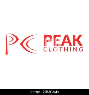 Design con logo Peak Clothing Illustrazione Vettoriale