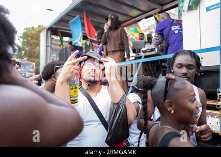 Londra, Regno Unito. 28 agosto 2023. Il Carnevale di Notting Hill, la celebrazione annuale della cultura afro-caraibica. Foto Stock