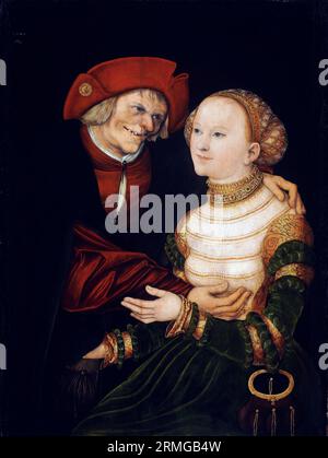 La coppia non accostata di Lucas Cranach il Vecchio (1472-1553) olio su legno di faggio, 1522 Foto Stock