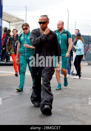 Zandvoort, Paesi Bassi. 27 agosto 2023. #44 Lewis Hamilton (GBR, Mercedes-AMG Petronas F1 Team), Gran Premio di F1 dei Paesi Bassi sul circuito Zandvoort il 27 agosto 2023 a Zandvoort, Paesi Bassi. (Foto di HIGH TWO) credito: dpa/Alamy Live News Foto Stock