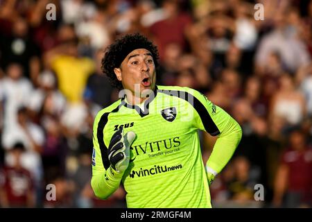 Salerno, Italia. 28 agosto 2023. Durante la partita di serie A tra US Salernitana e Udinese calcio allo stadio Arechi di Salerno (Italia), 28 agosto 2023. Crediti: Insidefoto di andrea staccioli/Alamy Live News Foto Stock